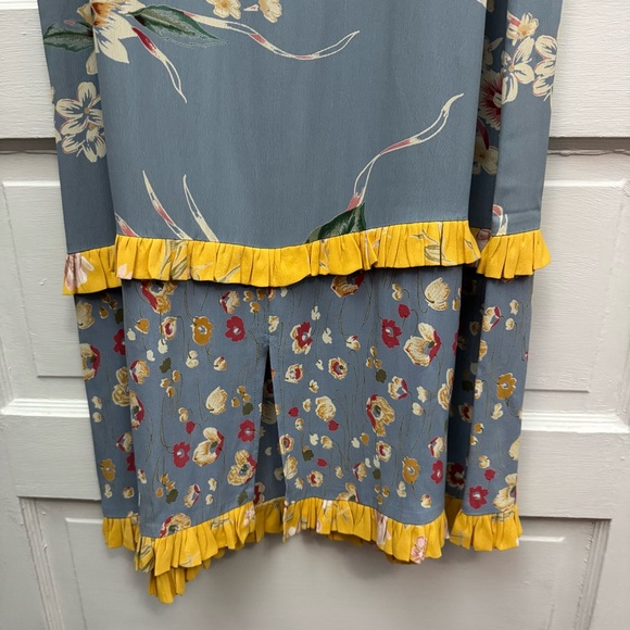 Boho Floral Ruffle Tiered Maxi Dress My Boyfriend’s Back Womens M - Picture 7 of 10